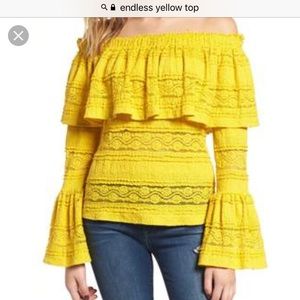 Endless rose off the shoulder Lace top size large